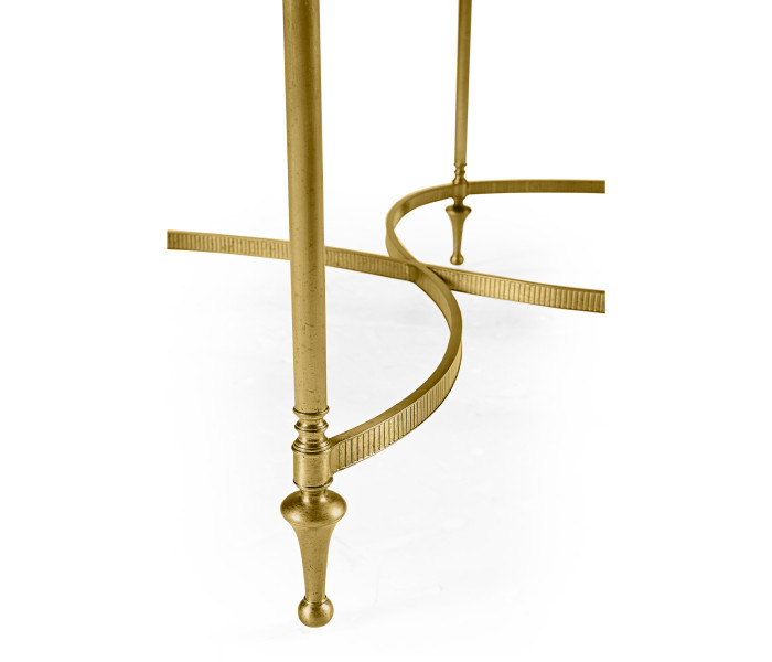 Rectangular Dark Santos & Brass Coffee Table Rectangular Dark Santos & Brass Coffee Table