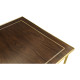 Rectangular Dark Santos & Brass Coffee Table