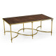 Rectangular Dark Santos & Brass Coffee Table