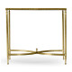 Rectangular Antique Brass End Table with Antique Mirror Top