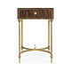 Rectangular Dark Santos & Brass End Table