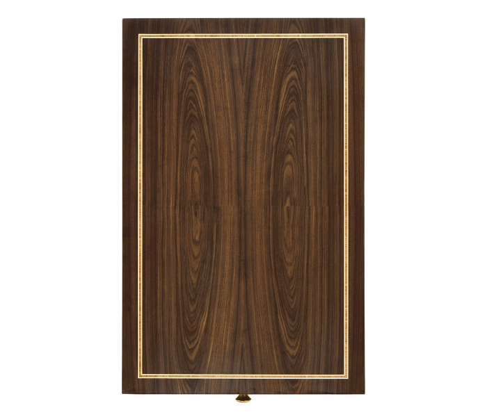 Rectangular Dark Santos & Brass End Table Rectangular Dark Santos & Brass End Table