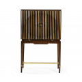 Ebony & Ribbed Antique Satin Brass Drinks Cabinet