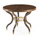 Round Dark Santos & Brass Centre Table