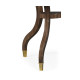 Triangular Dark Santos & Brass Side Table Triangular Dark Santos & Brass Side Table