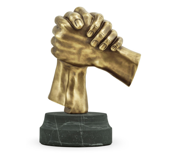 Antique Brass Gripping Hands Antique Brass Gripping Hands
