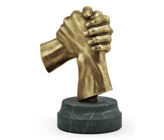 Antique Brass Gripping Hands