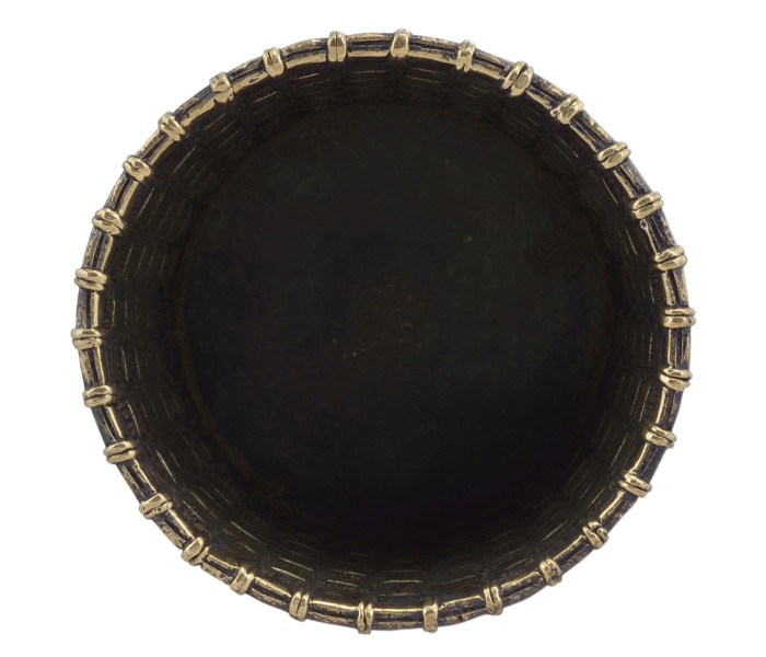 Woven Light Antique Brass Pencil Cup Woven Light Antique Brass Pencil Cup