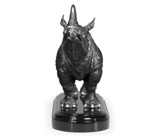 Antique Stainless Steel Rhino
