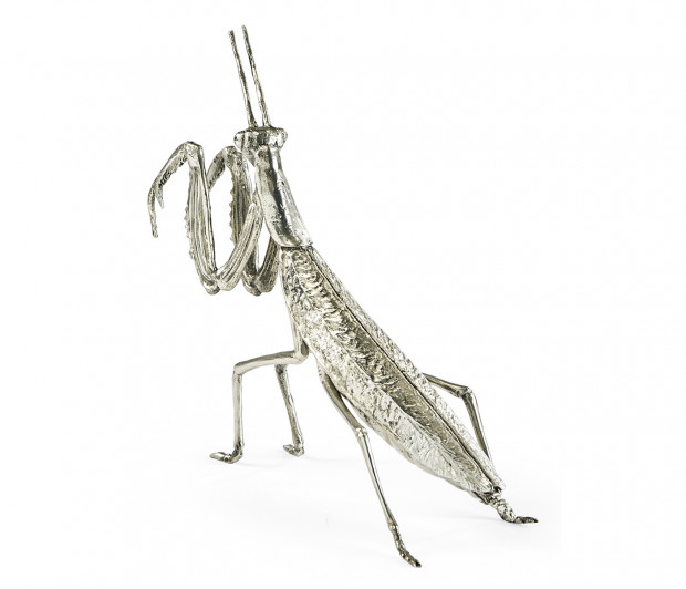 White Brass Praying Mantis