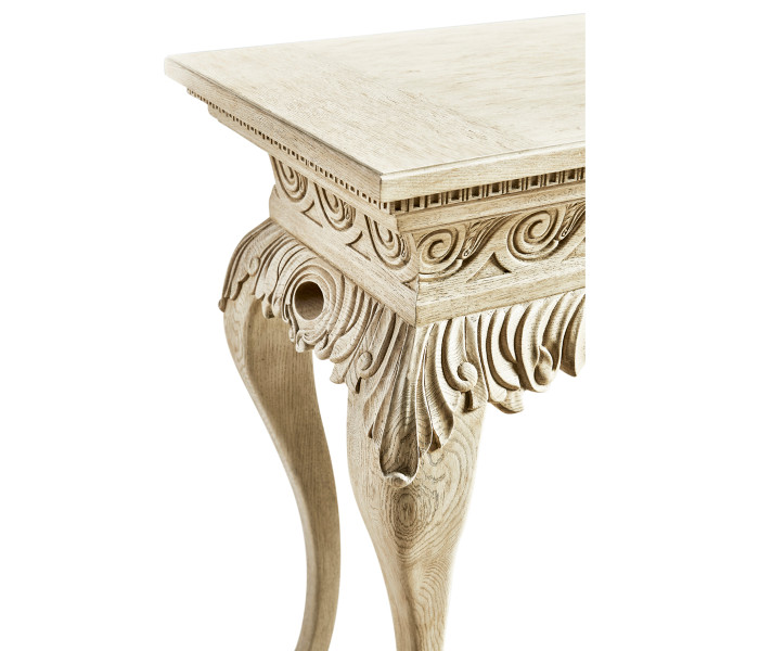 Incus Carved Console W/ Wood Top Incus Carved Console W/ Wood Top