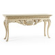 Incus Carved Console W/ Wood Top Incus Carved Console W/ Wood Top