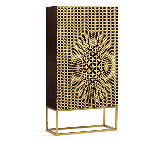 Four-Point Star 3D Geometric Cabinet