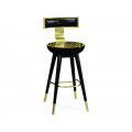 Swivel Bar Stool with Back Support