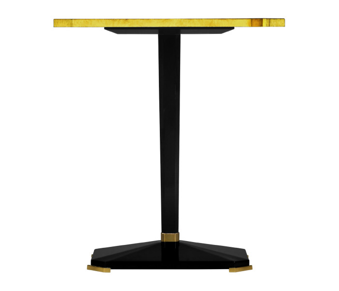 Rectangular Black & Trompe L'oeil Side Table