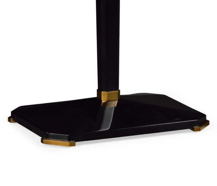 Rectangular Black & Trompe L'oeil Side Table