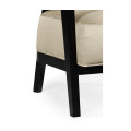 Smoky Black Tub Chair with Back Pillow