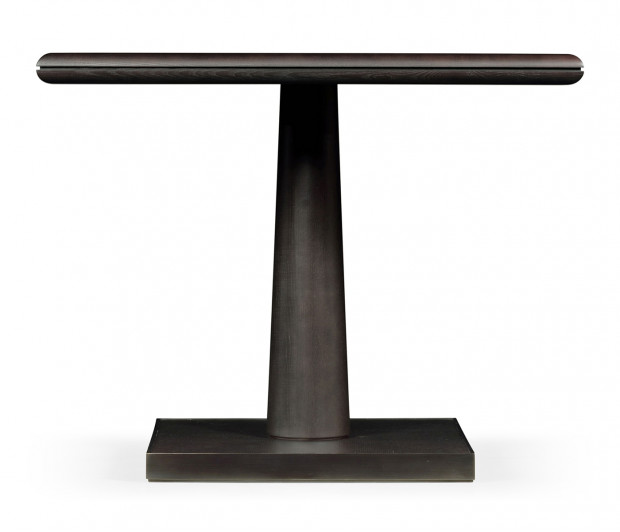 Square Dark Brown Ash Dining Table