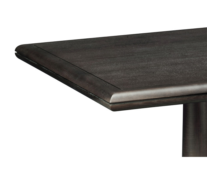 Square Dark Brown Ash Dining Table