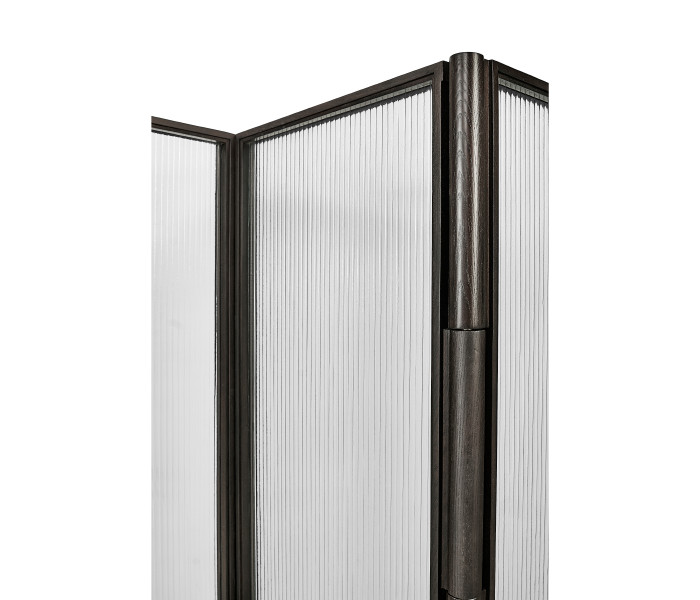 Dark Brown Ash & Grooved Glass Screen