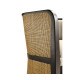 Dark Brown Ash & Woven Rattan Tub Chair, Upholstered in MAZO Dark Brown Ash & Woven Rattan Tub Chair, Upholstered in MAZO