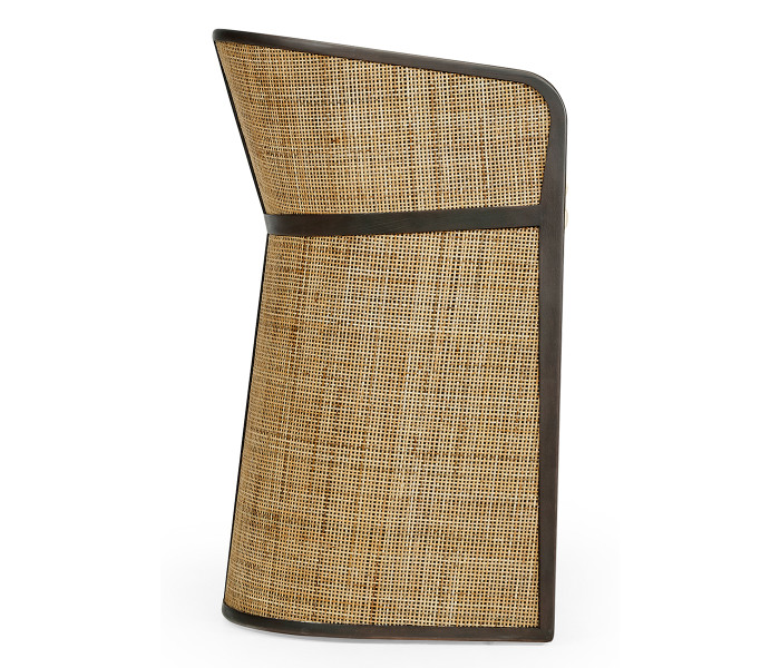 Dark Brown Ash Bar Stool, Upholstered in MAZO