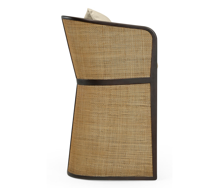 Dark Brown Ash Bar Stool, Upholstered in MAZO