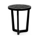 Small Black Gloss Side Table with Marble Top Small Black Gloss Side Table with Marble Top