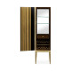Op Art Diamond Bright Satinwood Left Drinks Cabinet Op Art Diamond Bright Satinwood Left Drinks Cabinet