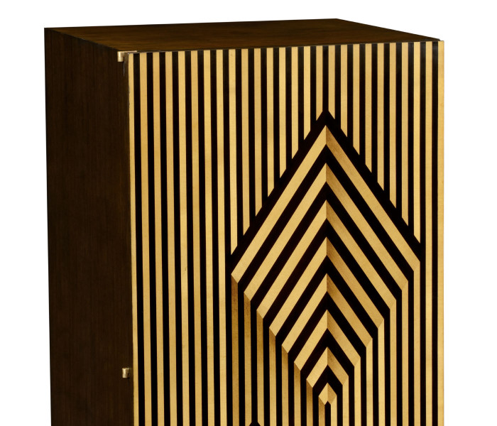 Op Art Diamond Bright Satinwood Left Drinks Cabinet Op Art Diamond Bright Satinwood Left Drinks Cabinet