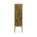 Op Art Diamond Bright Satinwood Right Drinks Cabinet