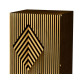 Op Art Diamond Bright Satinwood Right Drinks Cabinet