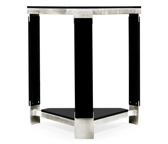 Triangular Black Gloss Side Table