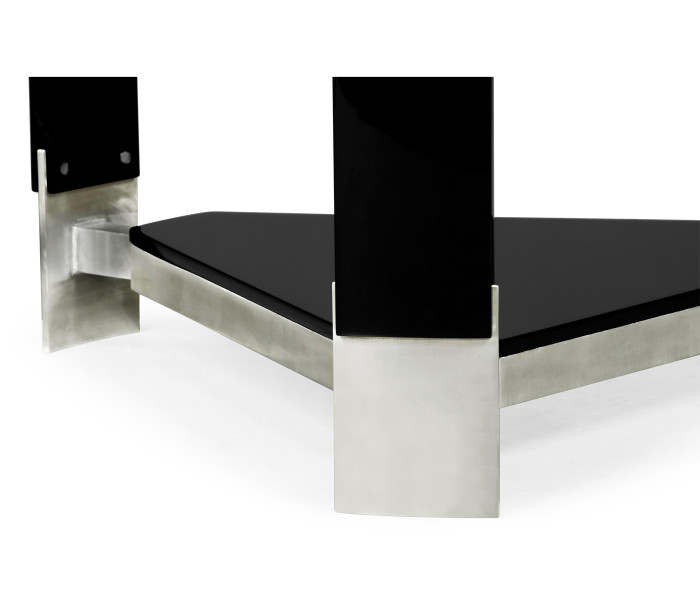 Triangular Black Gloss Side Table