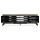 Modern Asian Smoky Black & Gold Entertainment Cabinet