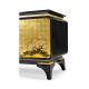 Modern Asian Smoky Black & Gold Entertainment Cabinet