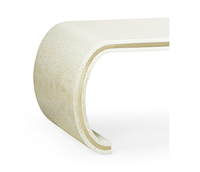 Curved Edges Ivory Eggshell Coffee Table Curved Edges Ivory Eggshell Coffee Table