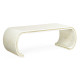 Curved Edges Ivory Eggshell Coffee Table