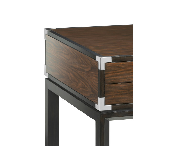 Campaign Style Dark Santos Rosewood Desk