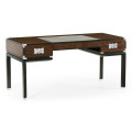 Campaign Style Dark Santos Rosewood Desk