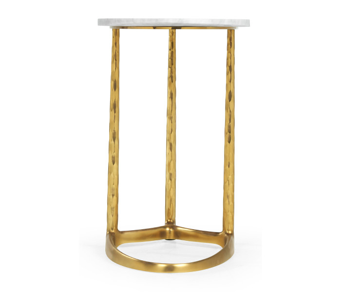 Fusion Brass Sofa Table with Marble Top