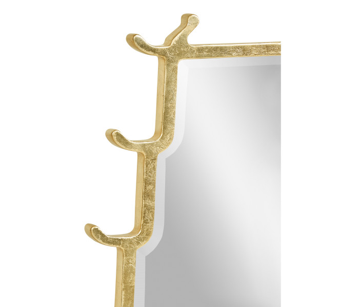 Asian Fusion Dorado Bronze Hanging Mirror