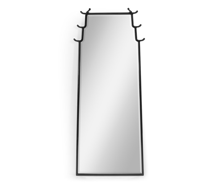 Asian Fusion Smoky Black Floor Standing Mirror Asian Fusion Smoky Black Floor Standing Mirror