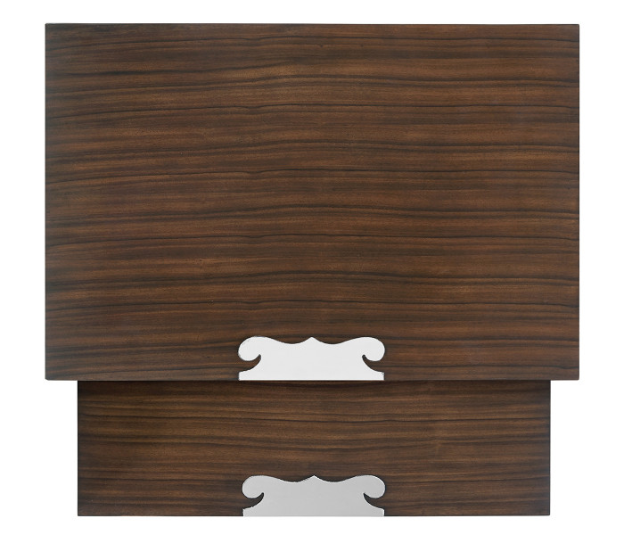 Campaign Style Dark Santos Rosewood Sliding Nesting Tables