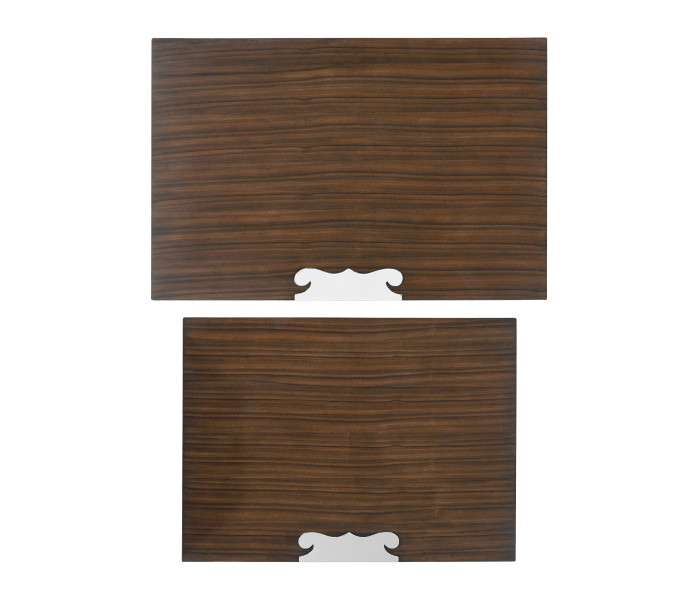 Campaign Style Dark Santos Rosewood Sliding Nesting Tables Campaign Style Dark Santos Rosewood Sliding Nesting Tables