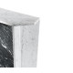 Fusion White & Black Marble End Table