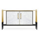 Fusion Sideboard with White Marble Top Fusion Sideboard with White Marble Top