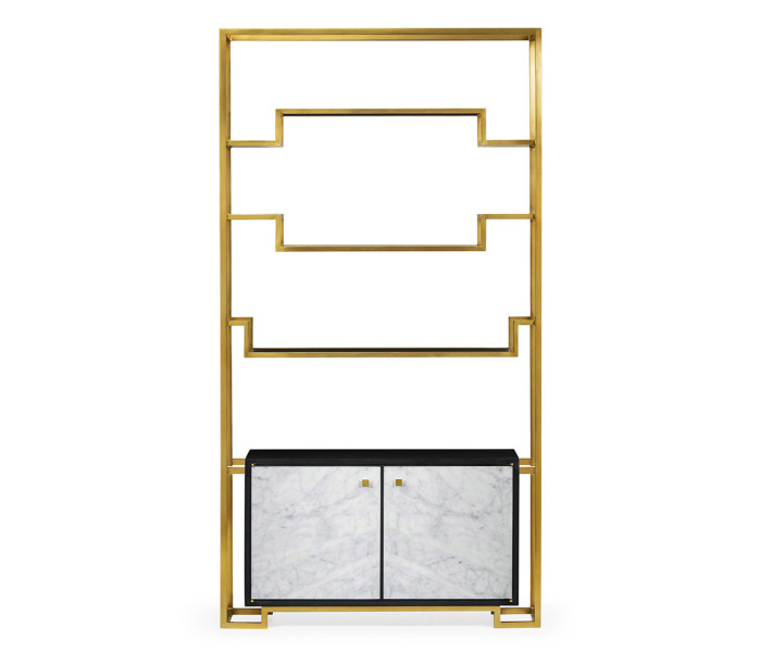 Fusion Étagère with Marble Doors Fusion Étagère with Marble Doors