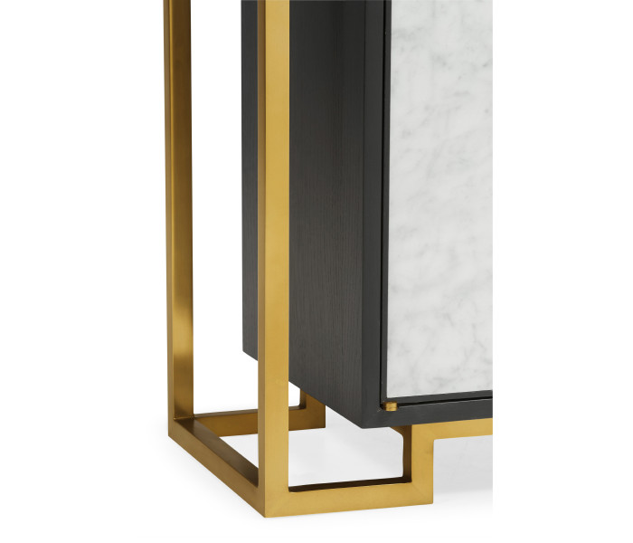 Fusion Étagère with Marble Doors