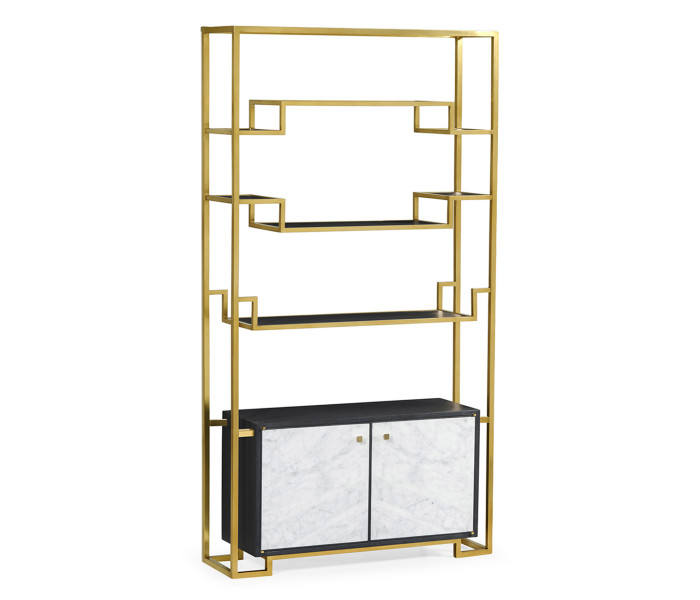 Fusion Étagère with Marble Doors Fusion Étagère with Marble Doors